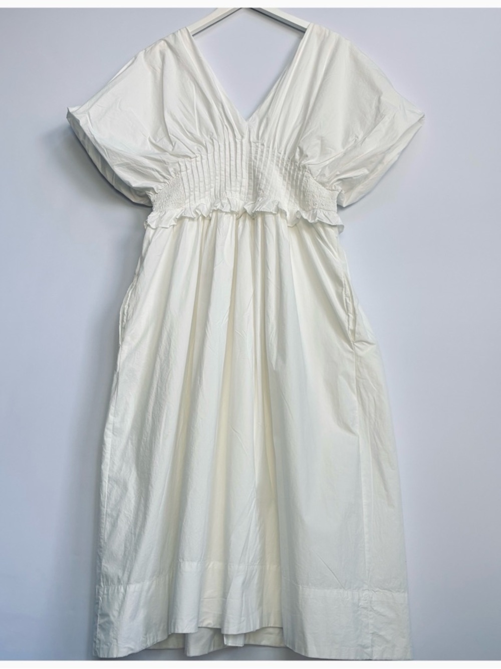 NWT Anthropologie V-Neck Zip-Front Midi Dress, L - Picture 14 of 16